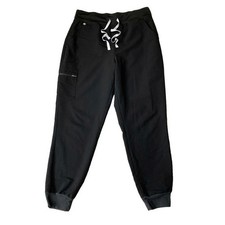 FIGS Zamora Jogger Scrub Pants Technical Collection Women L Black Cargo Pocket