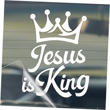 Vinyl Christian Car Stickers and Decals - Durable Car Decals for Jesus is King