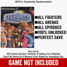 MTV s Celebrity Deathmatch 100 PS2 Memory Card All CHEATS ITEMS