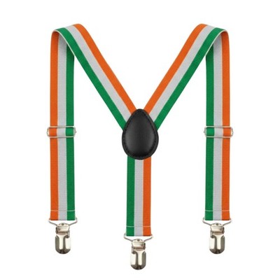 St. Patrick's Day Hosenträger für Erwachsene | verstellbare Hosenträger mit irischer Flagge