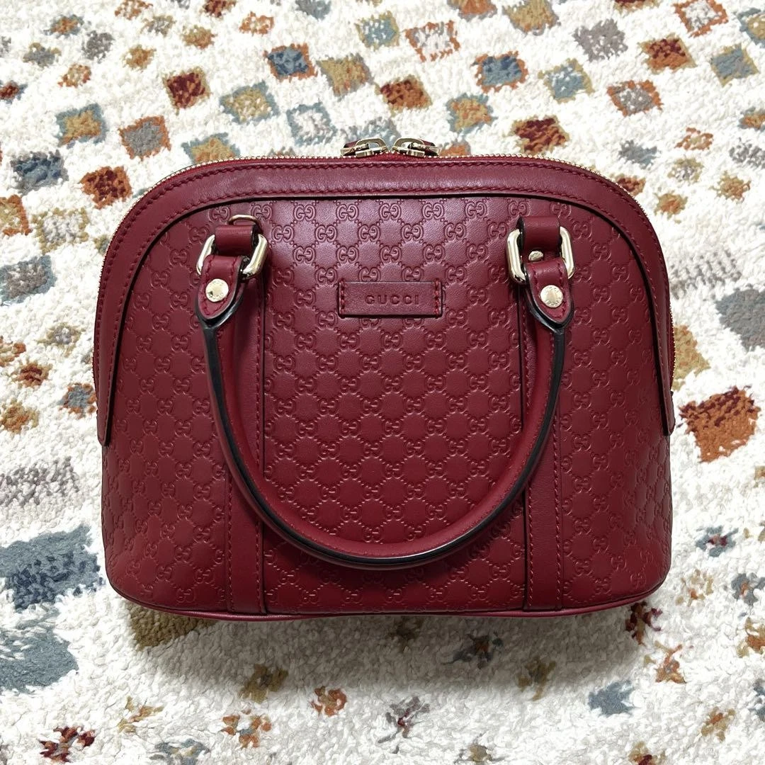 Gucci Micro Gg Supreme 2Way Sac à Bandoulière Sac à Main Rouge Designer Sac à Main Élégant