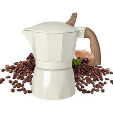 Moka Pot Aluminium Stovetop Espresso Maker Italian Coffee Maker with Cool Tou...