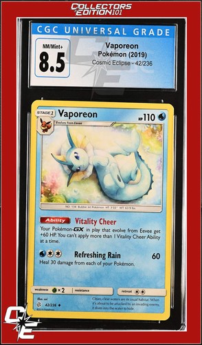 Vaporeon graded CGC 8.5 for sale on eBay