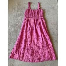 Chelsea28 Size Large Smocked Midi Dress in Pink Wildflower Sleeveless