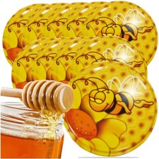 10x Twist-off Deckel Glasdeckel 82mm 6-steg mit Bienenmotiv für Honig
