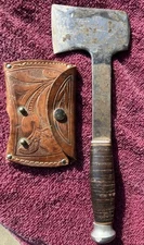 Antique KINFOLKS Hatchet & Sheath, Camping, Hunting, Backpack, Survival, Hiking
