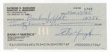 Ray Manzarek 1985 Signed Autograph Personal Check The Doors Keyboardist READ