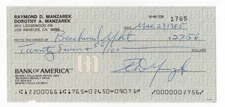 Ray Manzarek 1985 Signed Autograph Personal Check The Doors Keyboardist READ