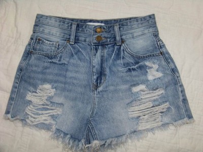Women's Petra 153 Distressed Destroyed Cut-Off Denim Shorts - 7/27
