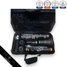 Black Plastic Clarinet 17 Keys with Case and Stand Some Rattles