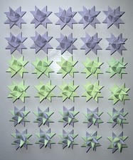 30 Fröbelstern - Fröbelsterne - Lila/Lila-Mint/Mint
