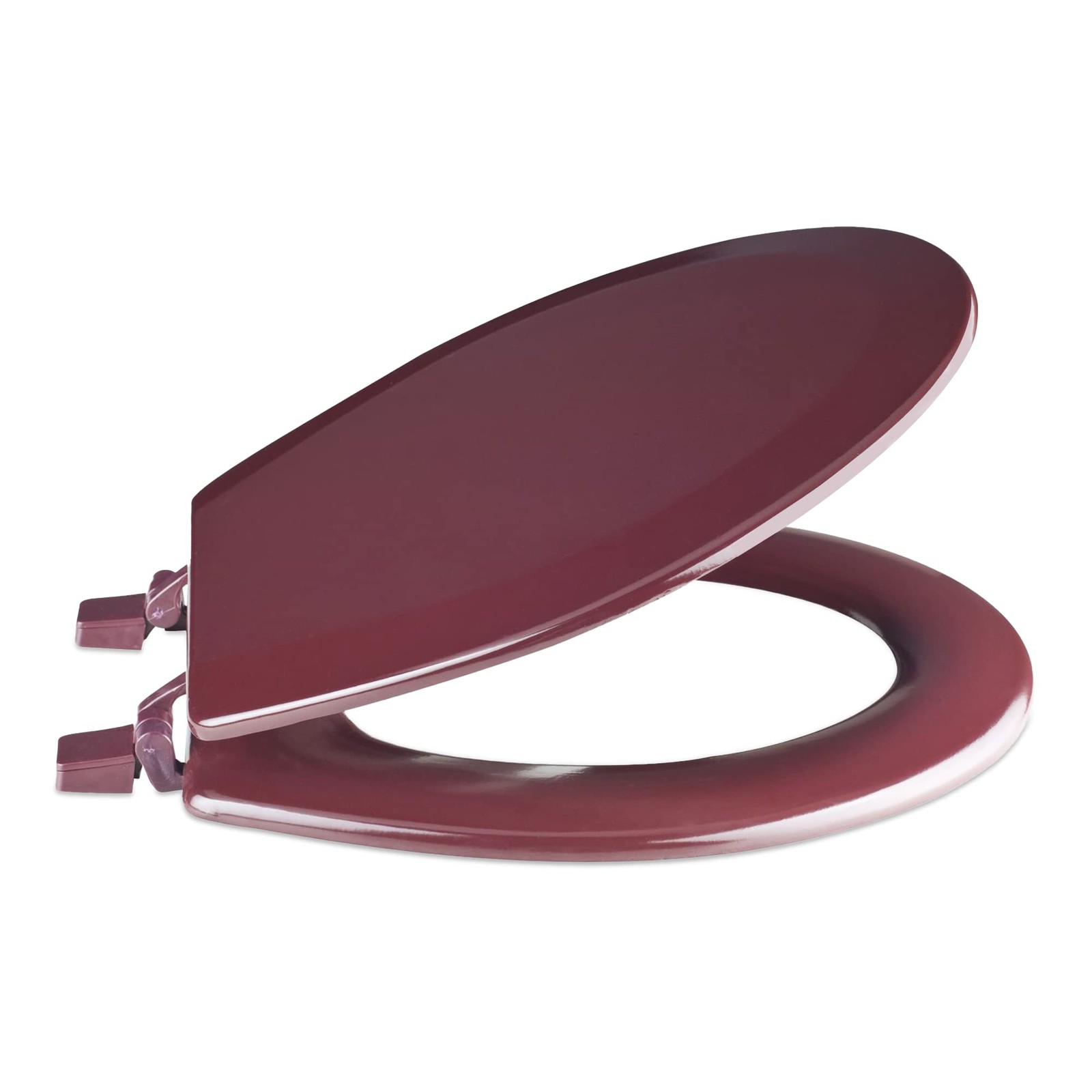 Standard Wood Toilet Seat, Burgundy - 17 Inch - Fits All 17 