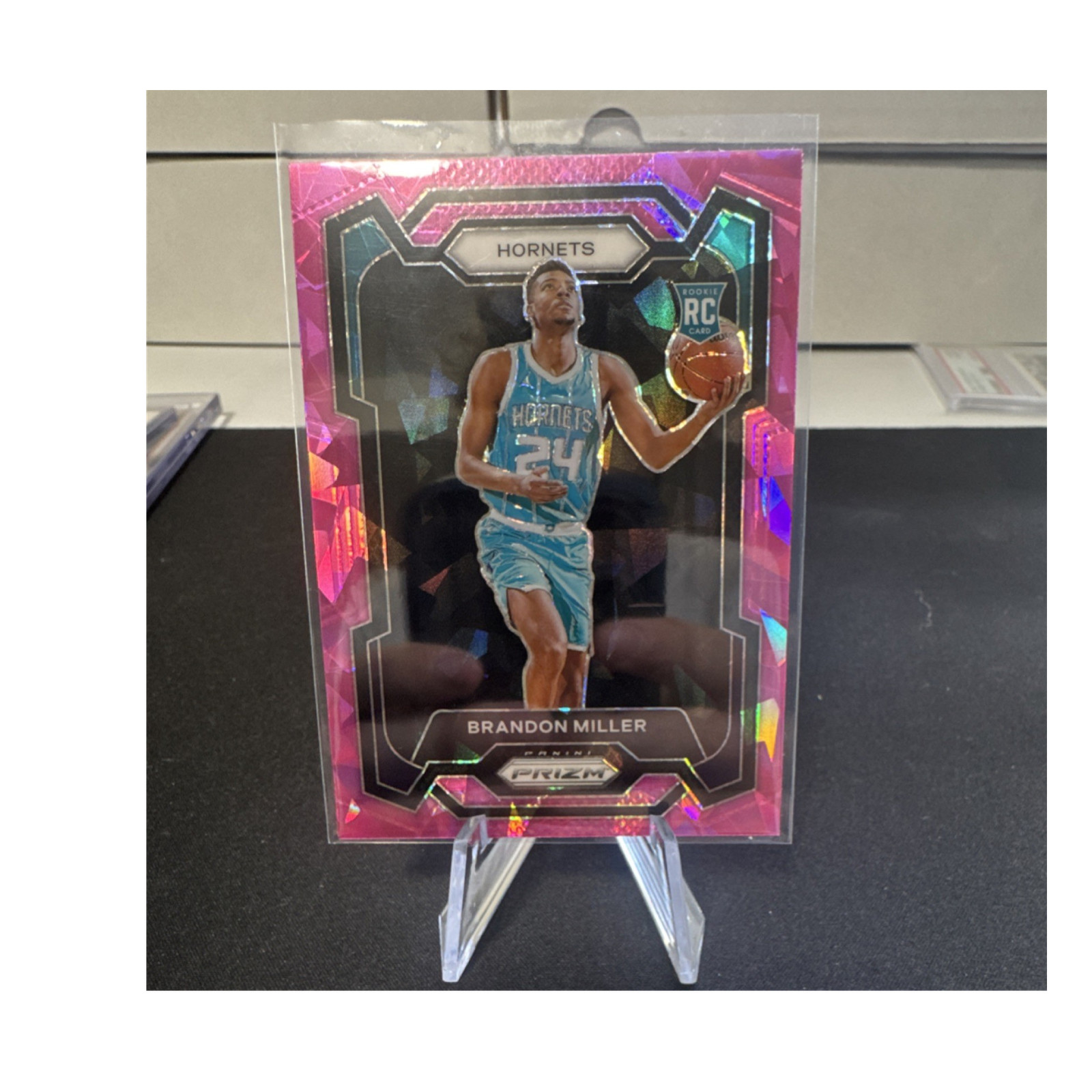 Panini 2023-24 Prizm Brandon Miller Rookie Pink Ice Prizm #152 Hornets