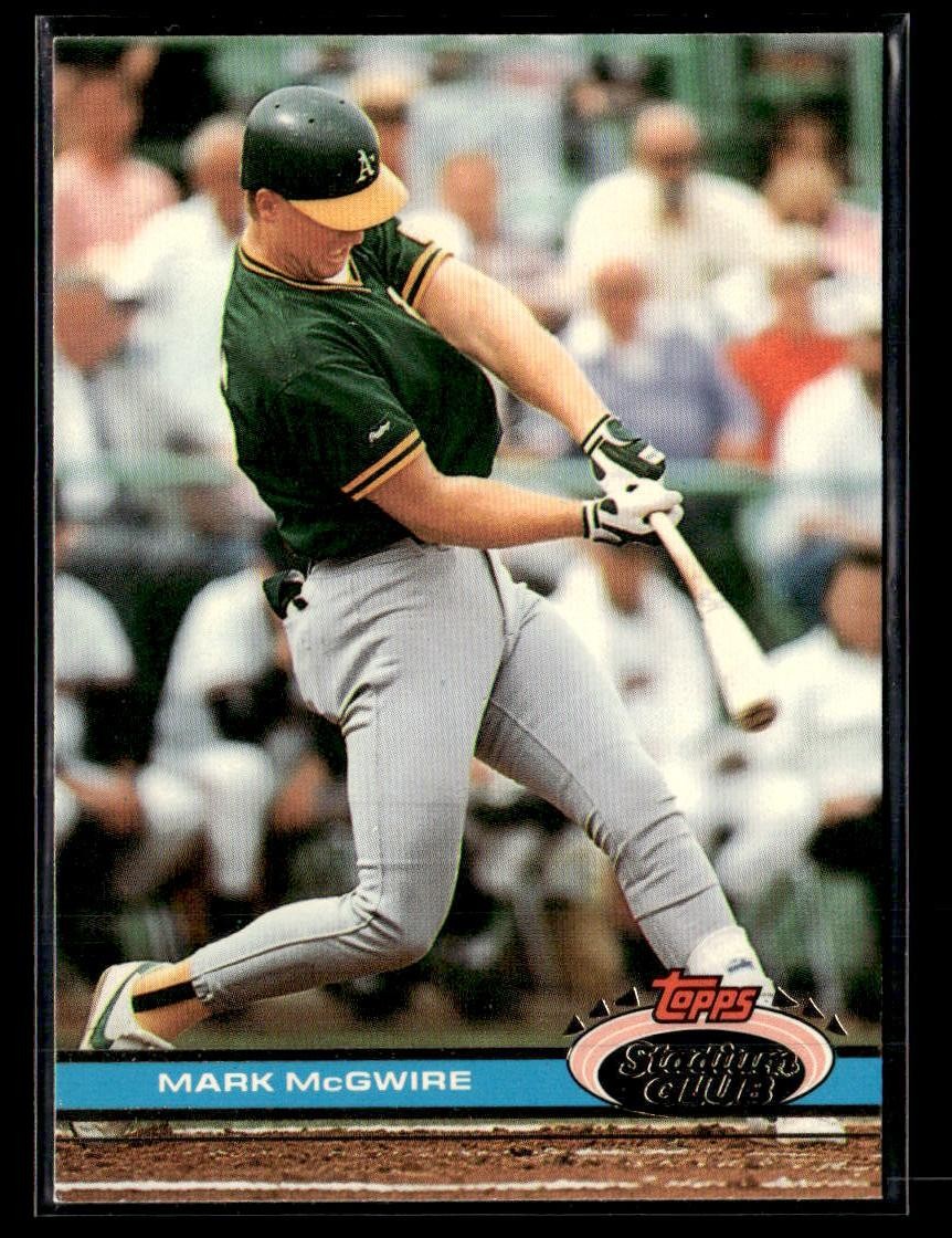 1991 Stadium Club #399 Mark McGwire Card Oakland Athletics