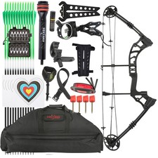 Kit Frecce Carbonio Arco Composto Regolabile 0-70lbs Tiro con l'Arco Caccia Bersaglio