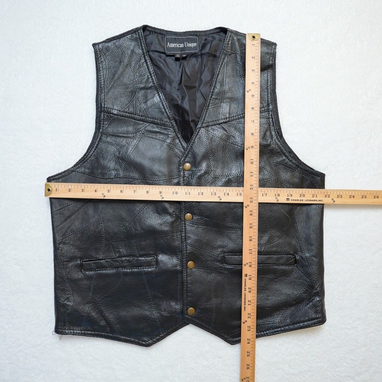 American Unique Patchwork Leather Motorcycle Bike… - image 7