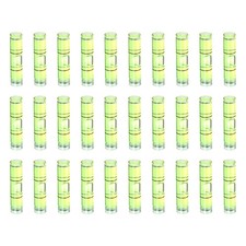 30pcs 34.7x8mm Small Cylindrical Bubble Level Vials Levels Measuring Tools