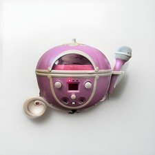Disney Princess Karaoke Machine P550BSA CD Boombox Cinderella Pink Mic Broke