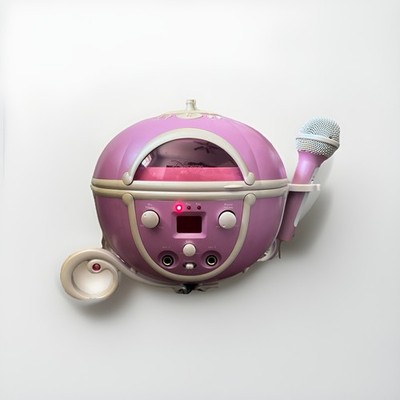 Disney Princess Karaoke Machine P550BSA CD Boombox Cinderella Pink | Mic Broke