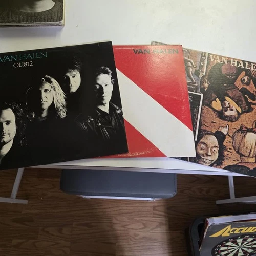Van Halen 3-Pack Vinyl LP Lot – OU812, Diver Down, Fair Warning – Classic Rock