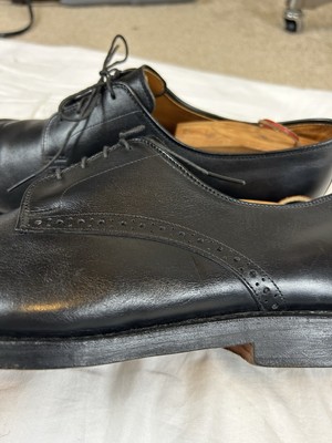 MENS RALPH LAUREN SLATON BLACK CALF LEATHER CAP TOE OXFORDS  display picture 3
