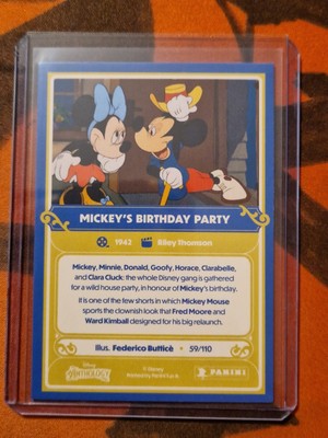 Disney's Mickey's Birthday Party　ディズニー Disney Anthology Panini MICKEY'S BIRTHDAY PARTY Rainbow Holo Card