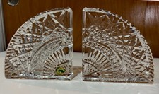Waterford Crystal Quadrant Fan Cut Bookends Pair — listing 4