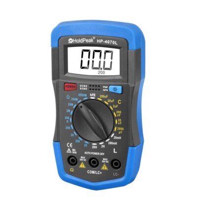 HoldPeak Digital Resistance Tester Capacitance Inductance Back-light HP-4070L