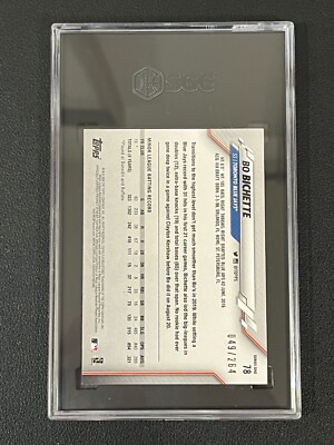 Bo Bichette 2020 Topps Complete Set Rookie Foilbaord /264 SGC 9.5