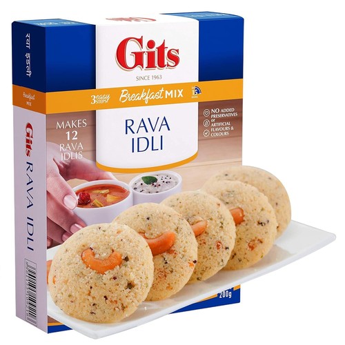 Mezcla de desayuno Gits Rava Idli, 800 g (paquete de 4 x 200 g cada uno) - Imagen 2 de 8
