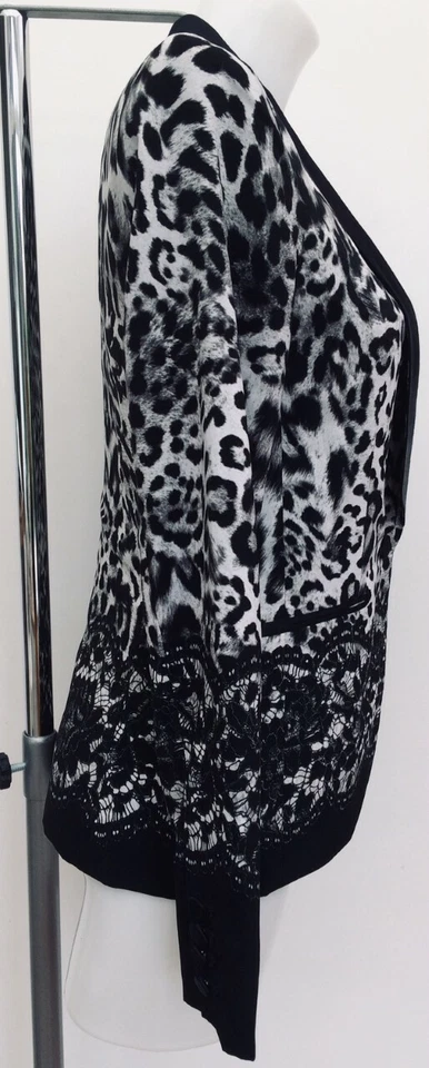 BNWT New Genuine Michael Kors Designer Leopard Tuxedo Blazer Jacket 8 Christmas - Image 4 of 4