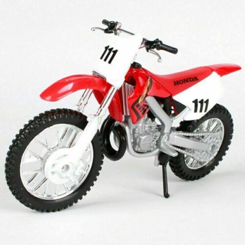 2 x HONDA CR250R CAKE TOPPER Motocross Bike EVO Motorbike Model Toy 1:18 MX Gift - Picture 1 of 7