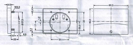 Drehspulinstrument Drehspulmessinstrumen Einbauinstrument Voltmeter analog AC DC - Bild 4 von 4
