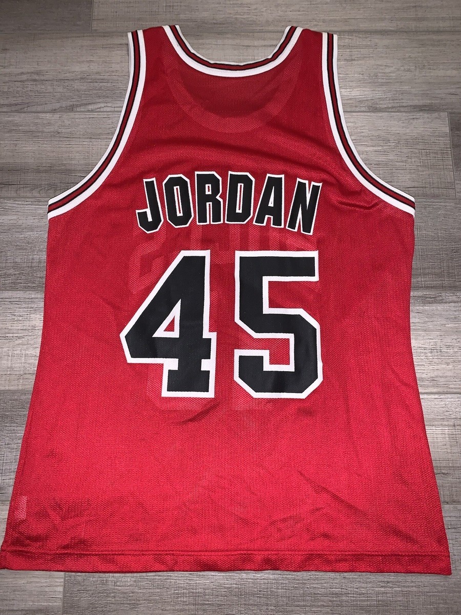Champion - 正規品 NBA Michael Jordan champion ユニフォーム Champion Michael Air Jordan Chicago Bulls Pinstripe