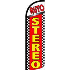 Auto Stereo 3 ft X 11 1/2 ft Windless Swooper Flag