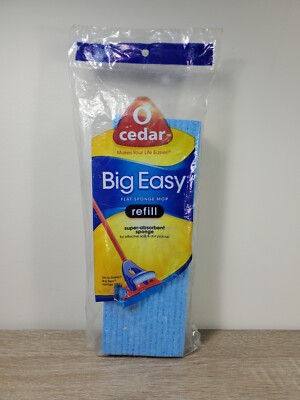 O-Cedar Big Easy Flat Sponge Mop Refill Super Absorbent Packaging Damage New X 1