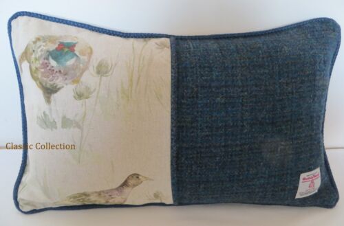 VOYAGE "BOWMONT PHEASANT" & HARRIS TWEED HANDMADE PIPED CUSHION COVER - Picture 9 of 12