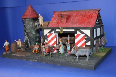 70781 Mittelalter Brauerei Kernerrshof mit Zubehör, zu 7 cm Sammelfiguren, GMK