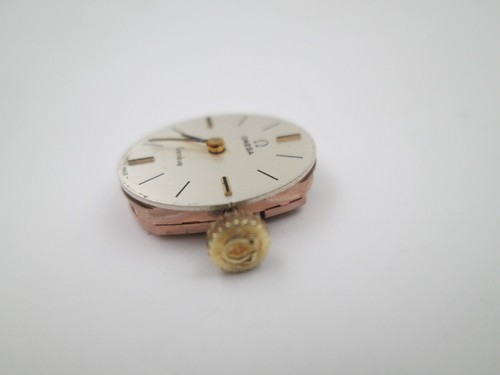 Máquina y esfera Omega mujer. Cuerda manual. Calibre 485. Dial gris. Suiza. 1970 - Imagen 3 de 5