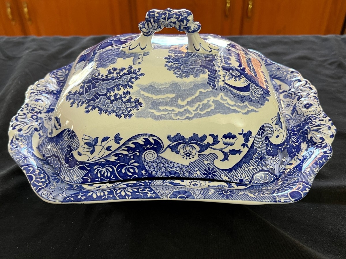 Spode Blue Italian Collection Vegetable Dish Cover, 12