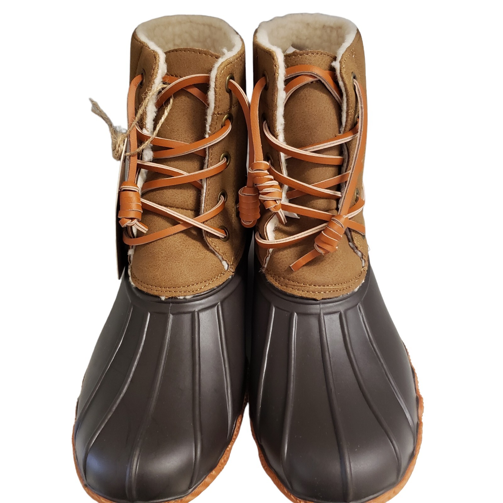 Seven7 Womens Hollis Waterproof Faux Fur Lined Duck Boot Size 7