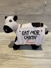 Chick-fil-A Cow Plush 2017 Eat More Chicken 4.5 Advertising Promo Black White