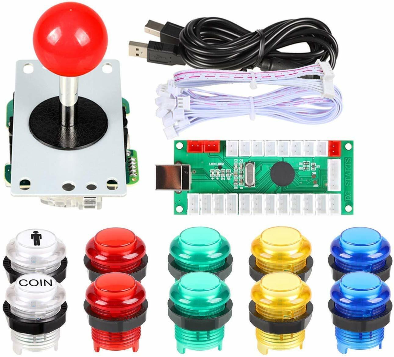 DIY Arcade Delay USB to PC Games 2 Players Joystick Game Kits