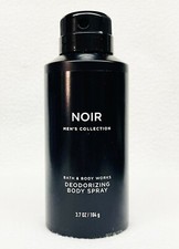 1 Bath Body Works NOIR FOR MEN Deodorizing Body Spray Mist Perfume 3.7 oz