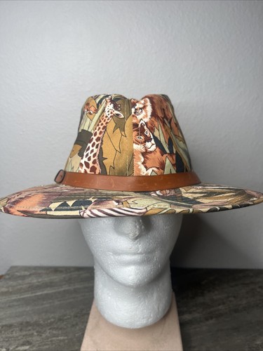 Mens Dorfman Hat Safari Animals Borman Pacific Medium Size XL - Picture 2 of 9