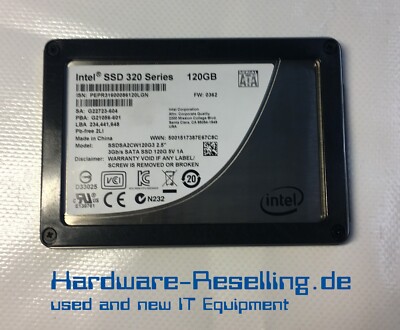 Intel 120GB SSD 3G 2,5'' SATA SSDSA2CW120G3 G22723-604	G21056-601