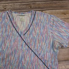 SB Scrubs Blue Abstract Dots Top Size Small