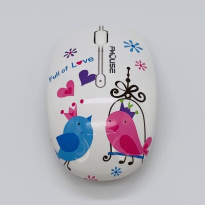 Fmouse Full of Love Wireless Mouse w/ USB Receiver Model M101 1.5V 20mA - Tested