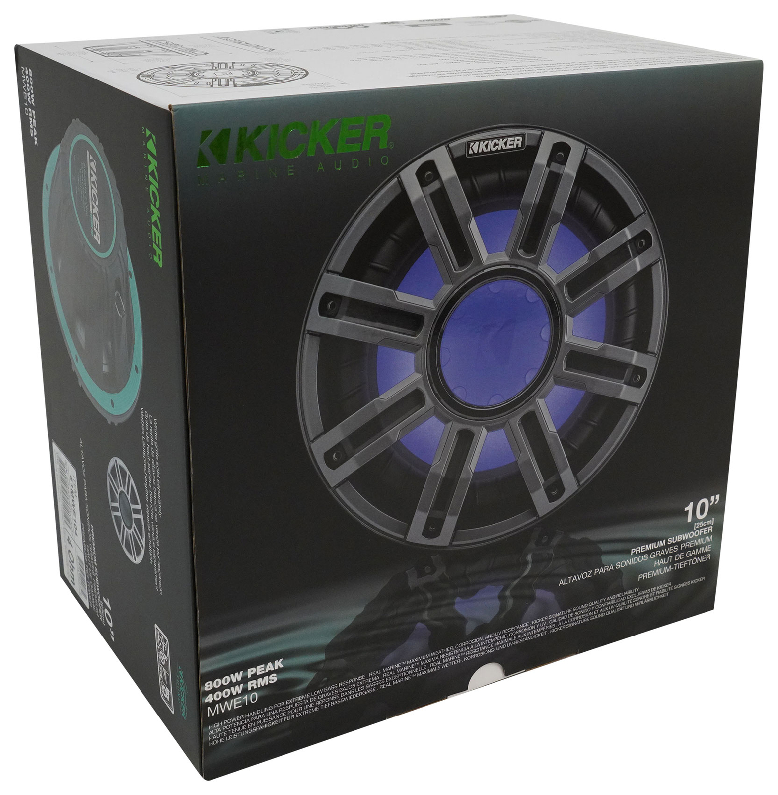 KICKER 51MWE104 10 400 Вт RMS Морской лодочный сабвуфер 4-Омный сабвуфер