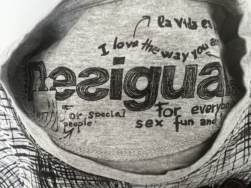 Desigual T Tee Shirt Mens Large L Tee GREY - Picture 3 of 5